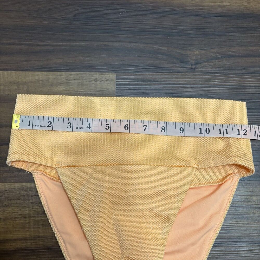 NWT Aerie Sz Medium 2PC Swim Set Orange V Wire Bra High Waisted Bottoms Bikini - Picture 8 of 10